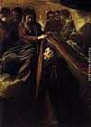 Receiving Paintings - St Ildefonso Receiving the Chasuble from the Virgin by Diego Rodriguez de Silva Velazquez